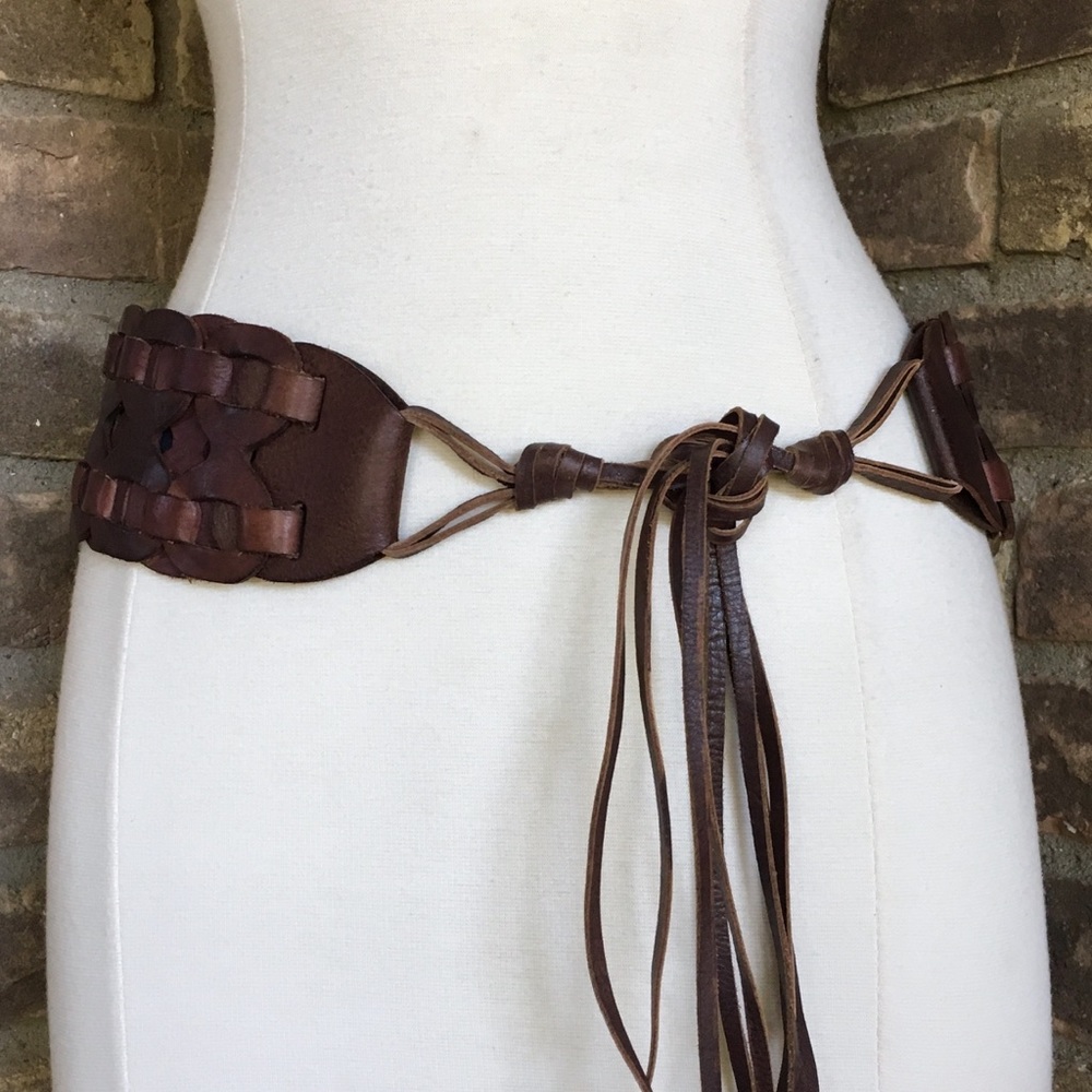 Banana Republic Belt Leather Wide Brown